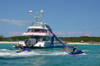 Giant Yarn Tensile Strength Inflatable Water Slides For Boats